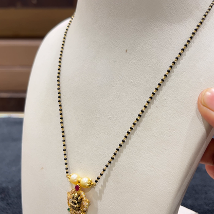 CHANDANA Brothers 4.64gms SHORT BLACK BEADS 22K Yellow Gold