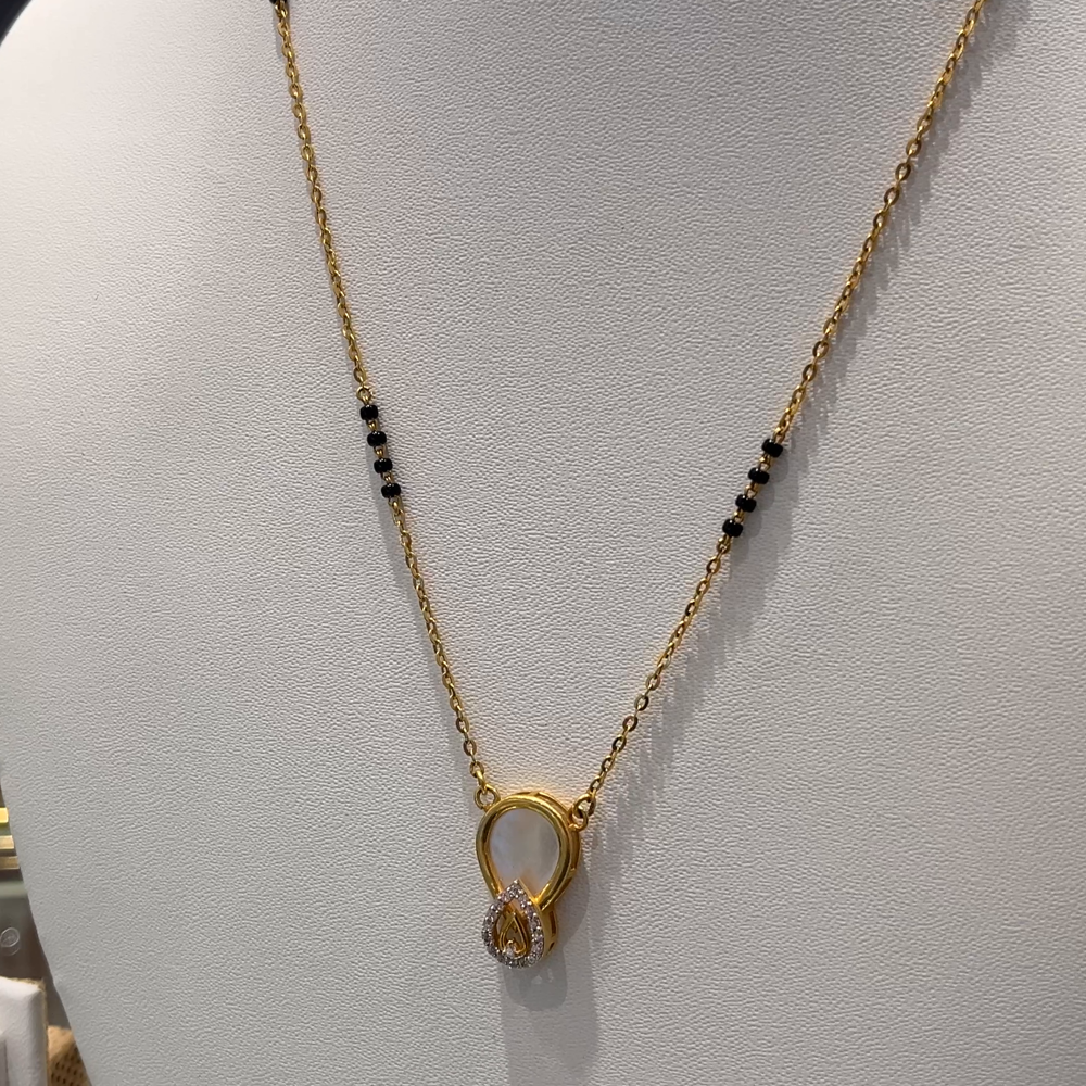 Anu Jewellers 5.835gms SHORT BLACK BEADS 22K Yellow Gold