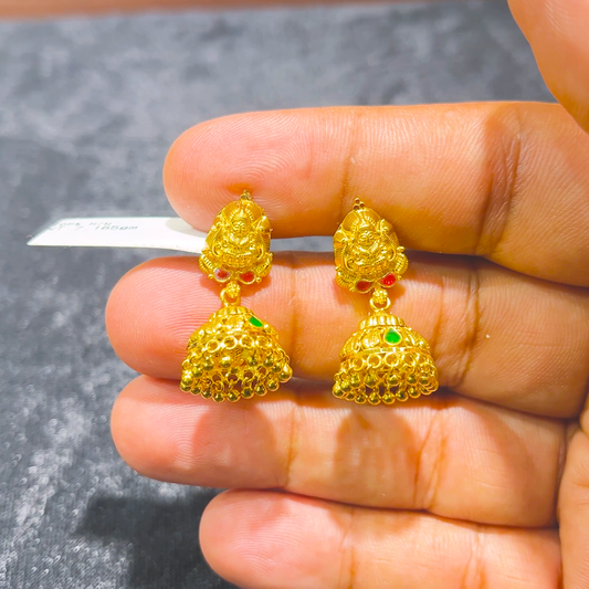 CMR 7.165gms EARRINGS 22K Yellow Gold