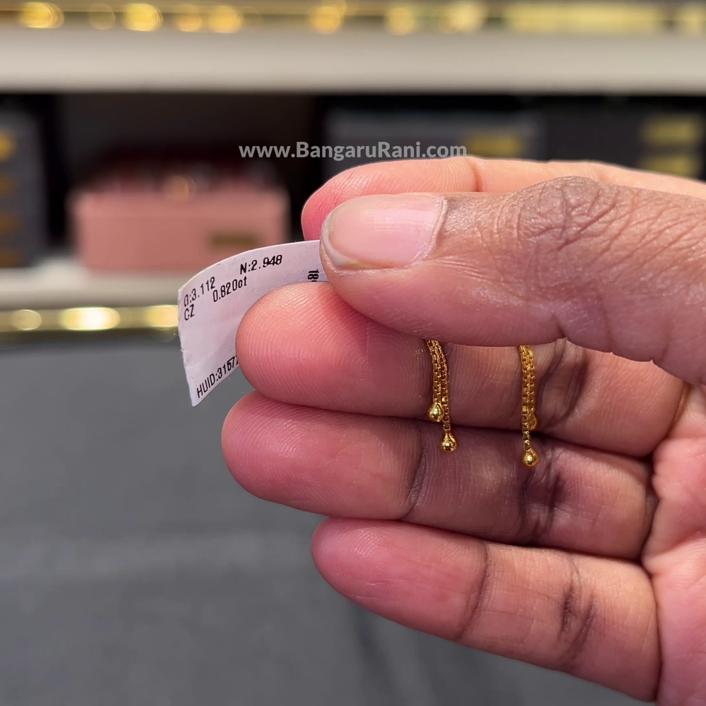 [make to order] 2.948gms EARRINGS 22K