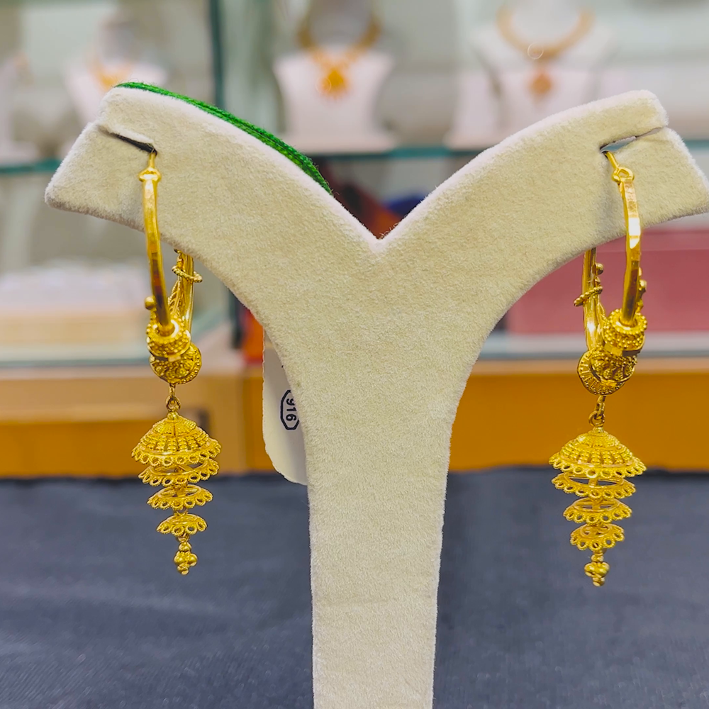 Anu Jewellers 17.594gms EARRINGS 22K Yellow Gold