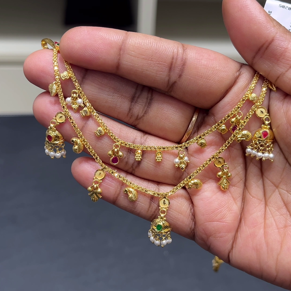 RS BROTHERS 16.282gms Chempasaralu 22K Yellow Gold