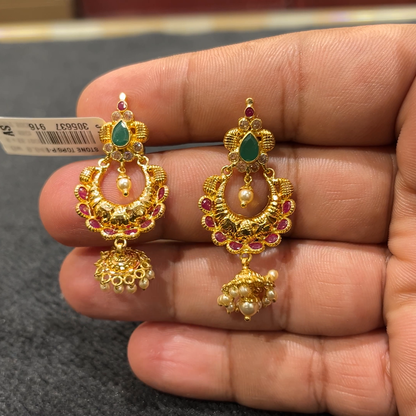 CHANDANA Brothers 7.19gms EARRINGS 22K Yellow Gold