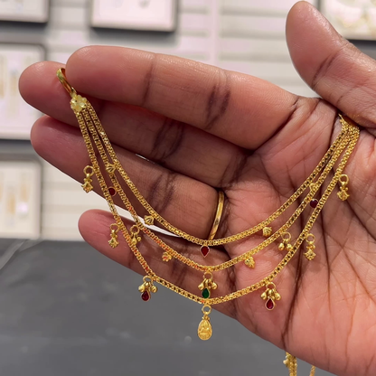 SOUTH INDIA 11.885gms Chempasaralu 22K Yellow Gold