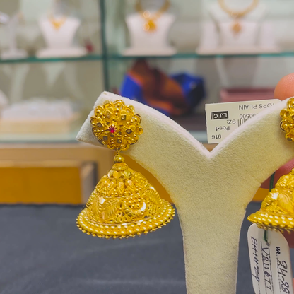 Anu Jewellers 24.28gms EARRINGS 22K Yellow Gold