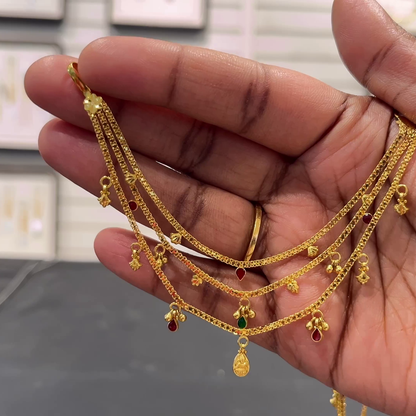 SOUTH INDIA 11.885gms Chempasaralu 22K Yellow Gold