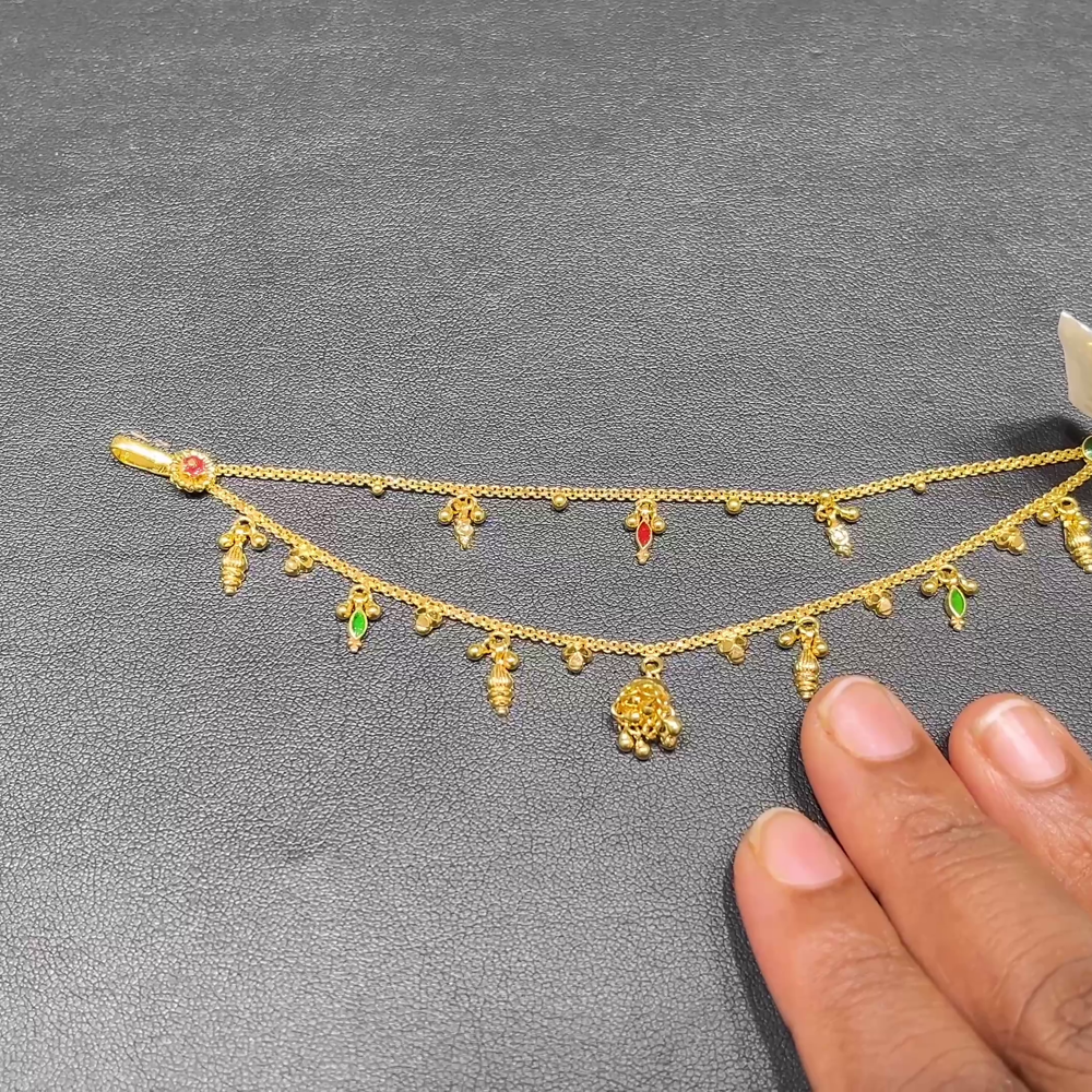 RS BROTHERS 12.167gms Chempasaralu 22K Yellow Gold