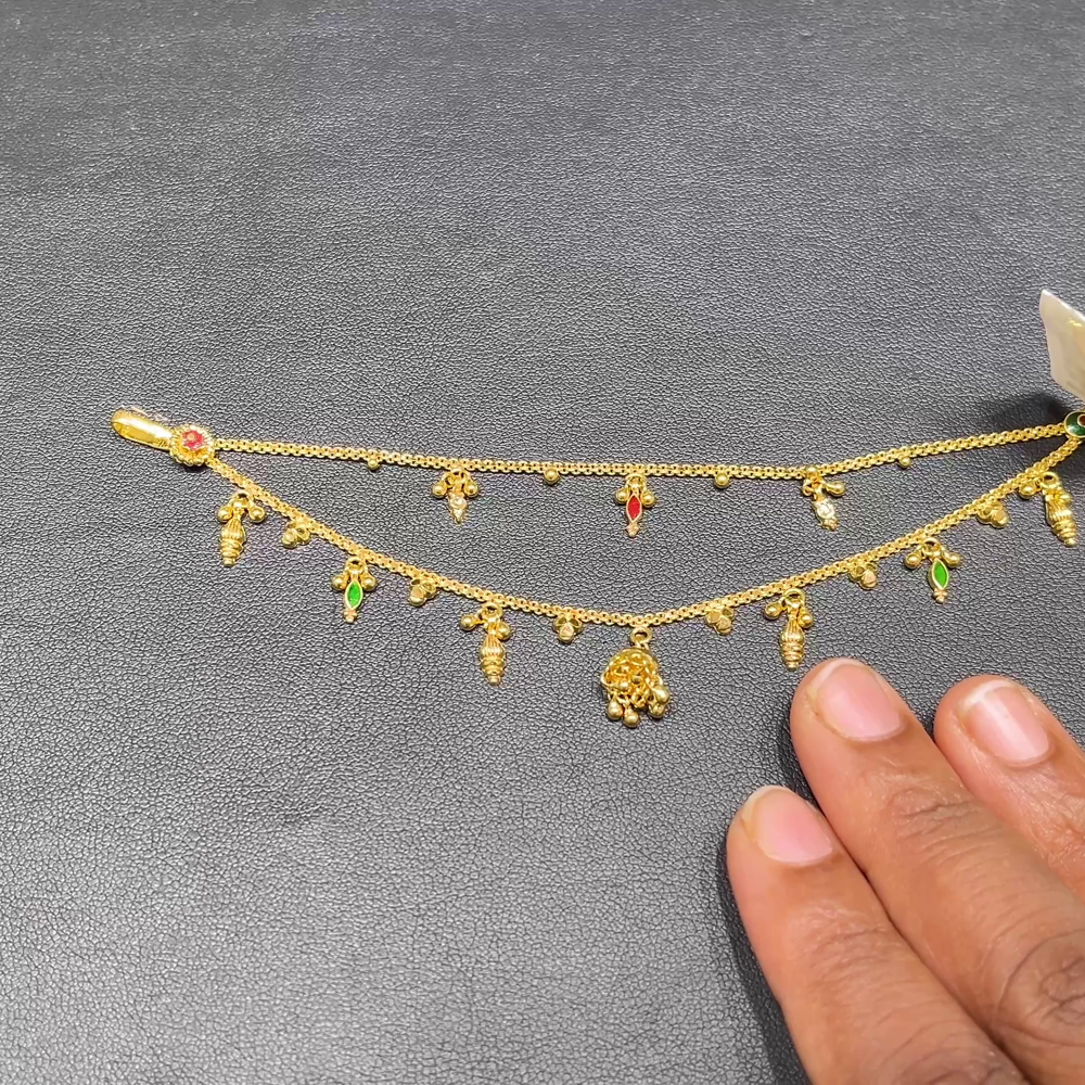 RS BROTHERS 12.167gms Chempasaralu 22K Yellow Gold