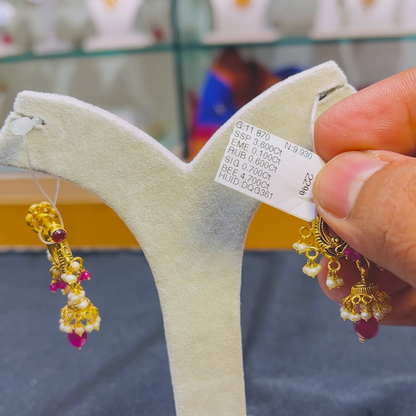 Anu Jewellers 9.93gms EARRINGS 22K Yellow Gold