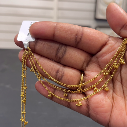 SOUTH INDIA 10.395gms Chempasaralu 22K Yellow Gold