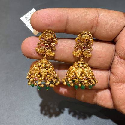 SOUTH INDIA 17.994gms EARRINGS 22K Yellow Gold