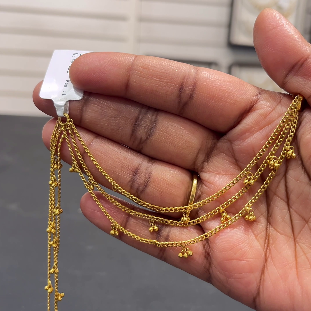 SOUTH INDIA 10.395gms Chempasaralu 22K Yellow Gold