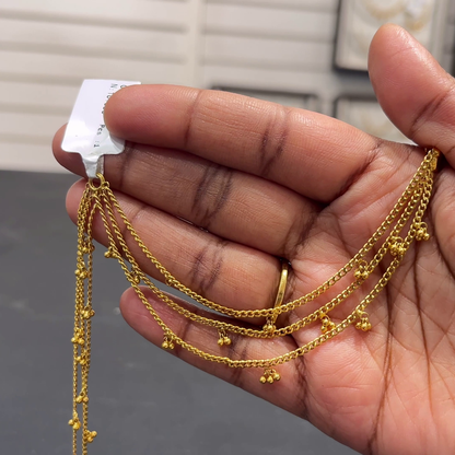 SOUTH INDIA 10.395gms Chempasaralu 22K Yellow Gold