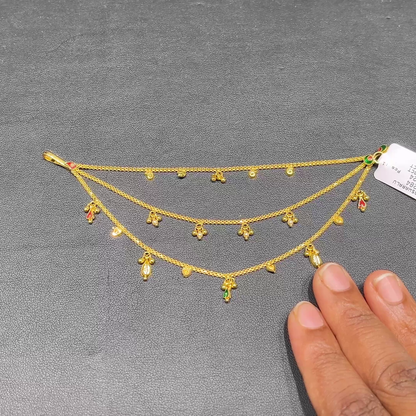 RS BROTHERS 13.224gms Chempasaralu 22K Yellow Gold