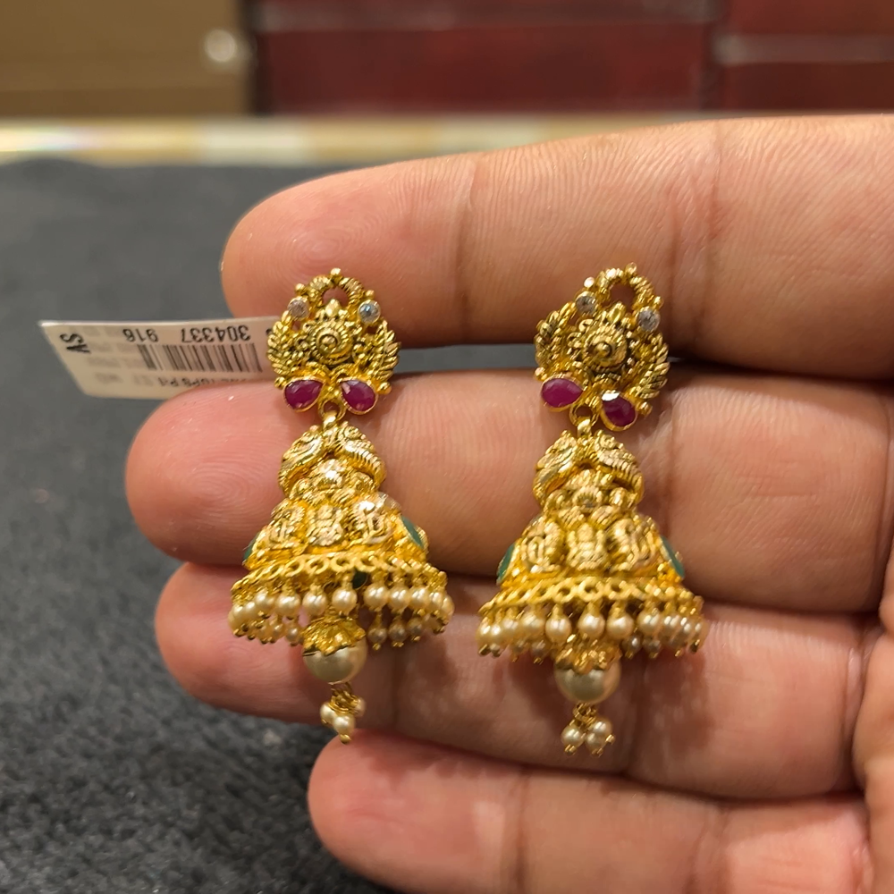 CHANDANA Brothers 9.78gms EARRINGS 22K Yellow Gold