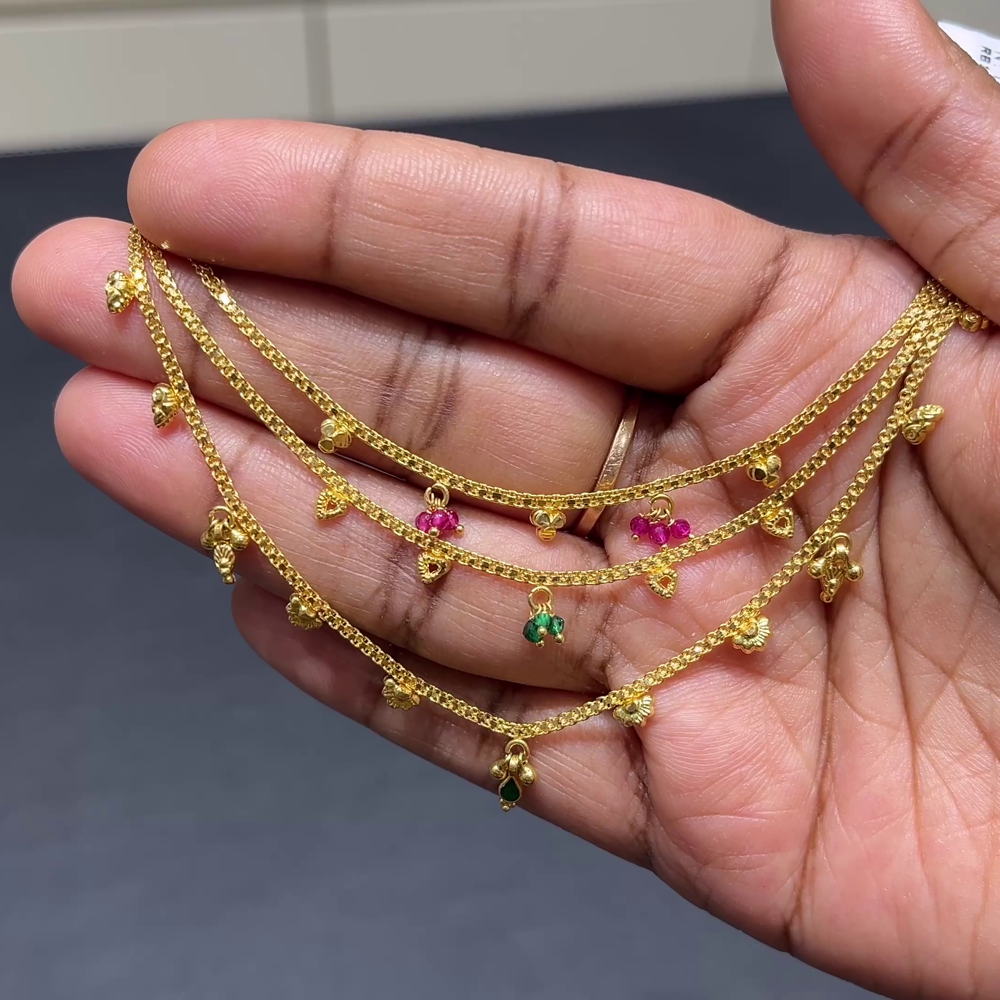 RS BROTHERS 12.018gms Chempasaralu 22K Yellow Gold