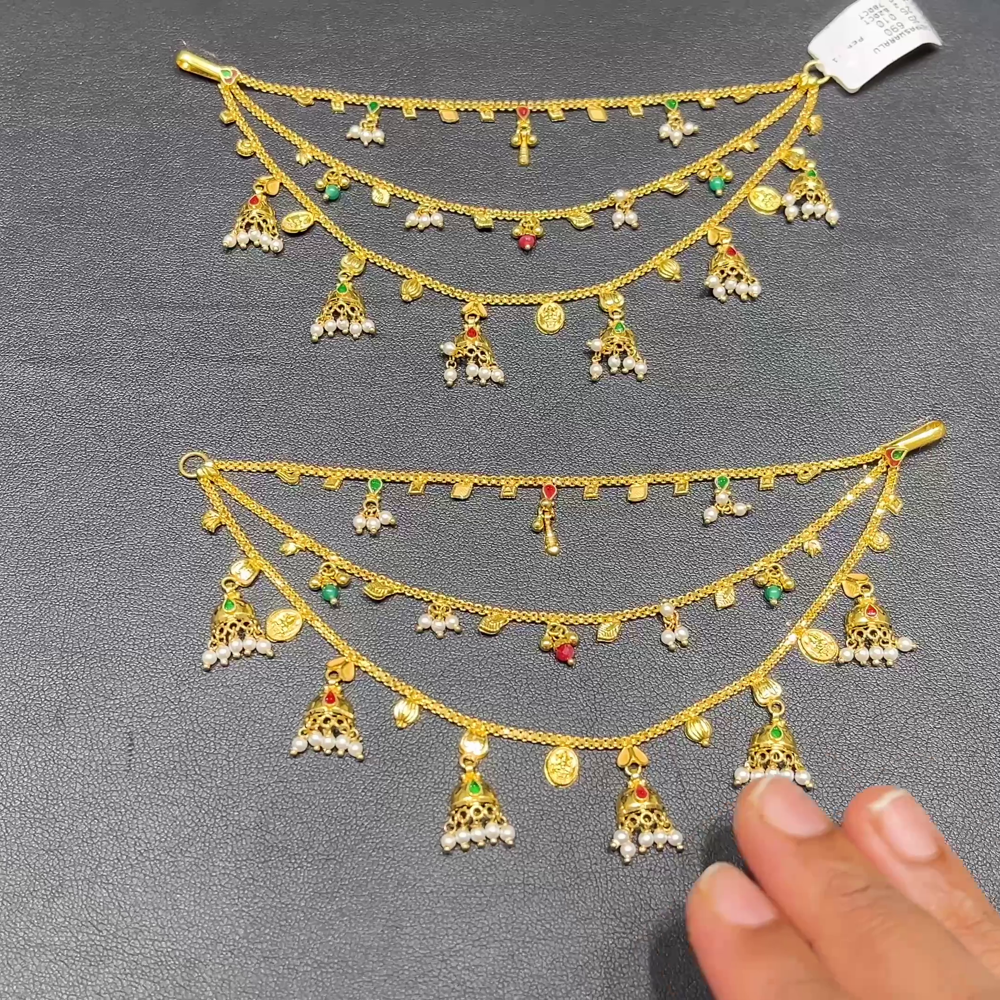 RS BROTHERS 25.01gms Chempasaralu 22K Yellow Gold