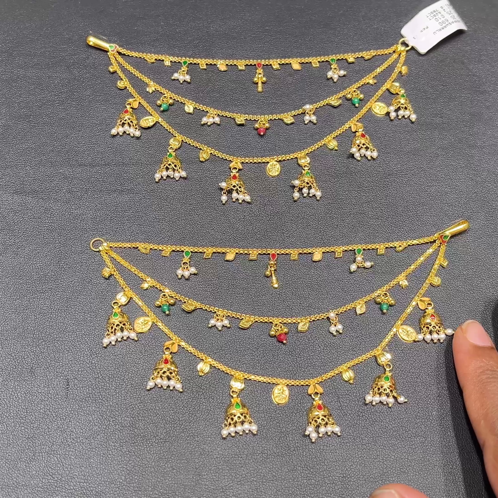 RS BROTHERS 25.01gms Chempasaralu 22K Yellow Gold