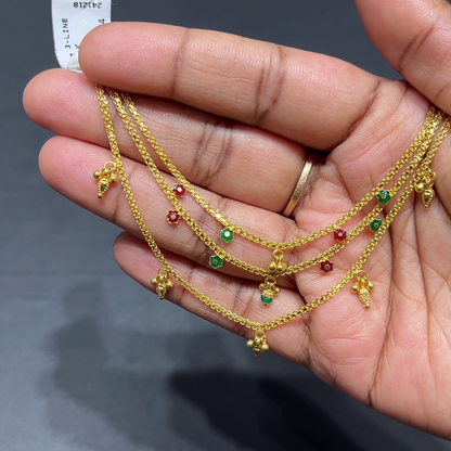 RS BROTHERS 11.911gms Chempasaralu 22K Yellow Gold