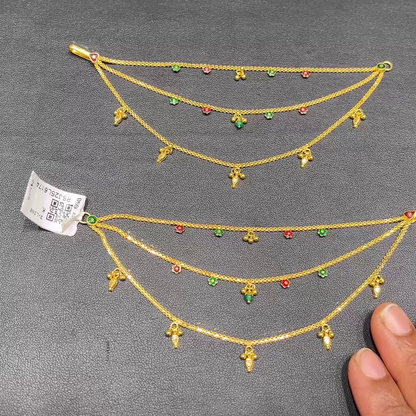 RS BROTHERS 11.911gms Chempasaralu 22K Yellow Gold