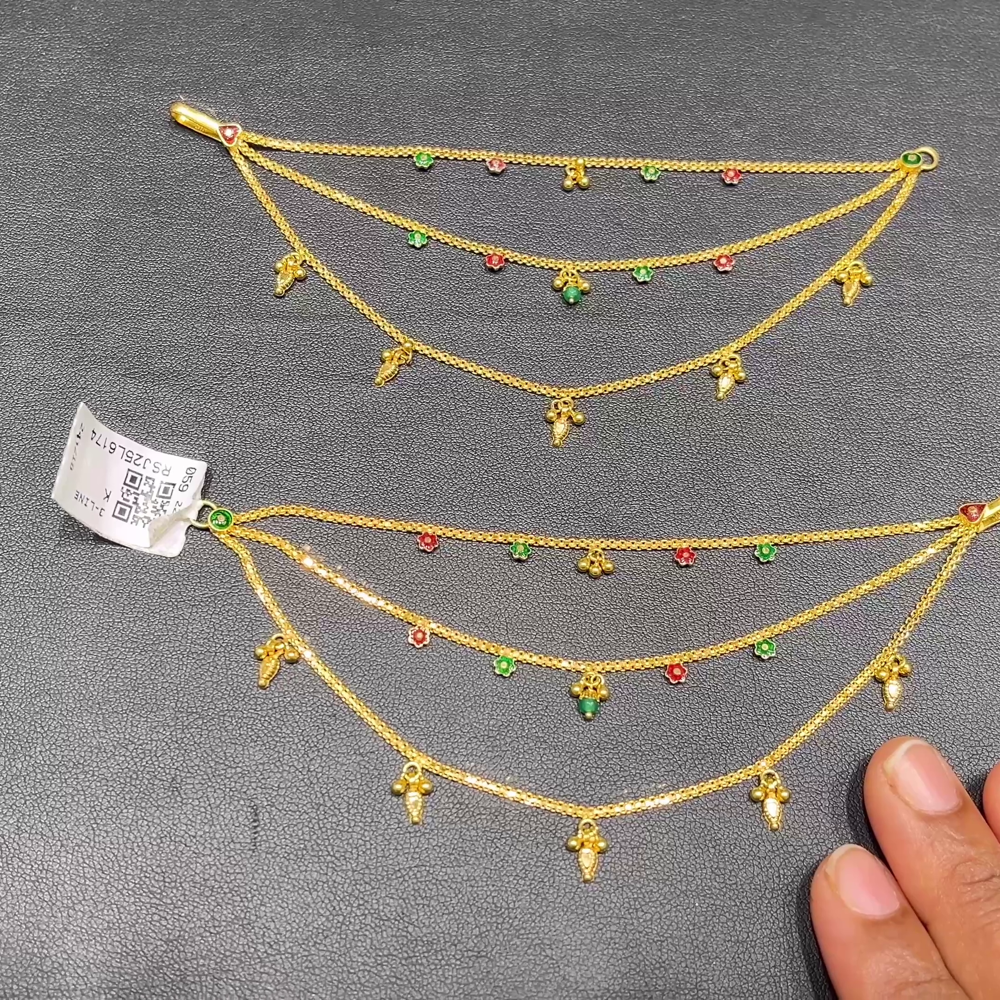 RS BROTHERS 11.911gms Chempasaralu 22K Yellow Gold