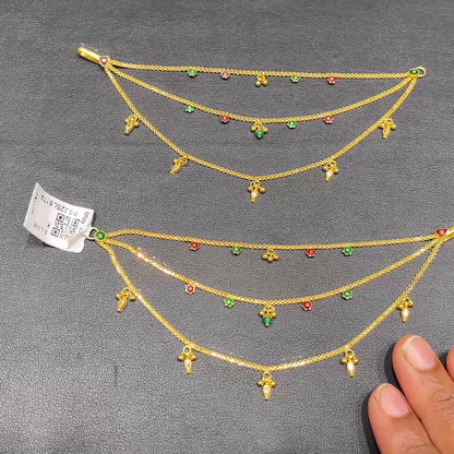 RS BROTHERS 11.911gms Chempasaralu 22K Yellow Gold