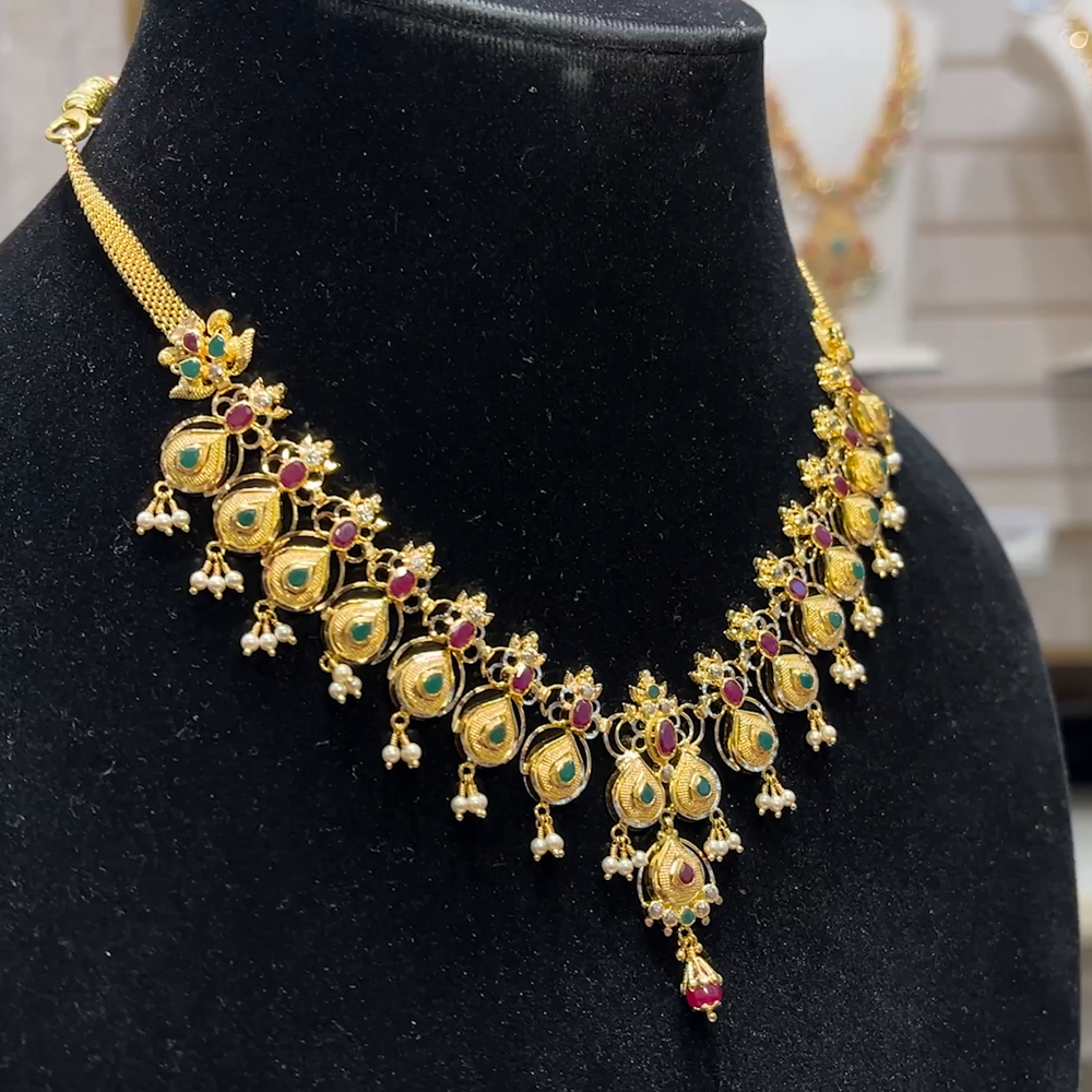 SOUTH INDIA 19.55gms NECKLACE 22K Yellow Gold