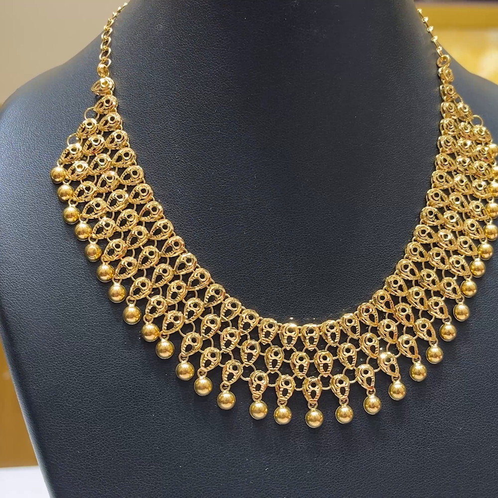 MUKUNDA JEWELLERS 35.8gms NECKLACE 22K Nakshi