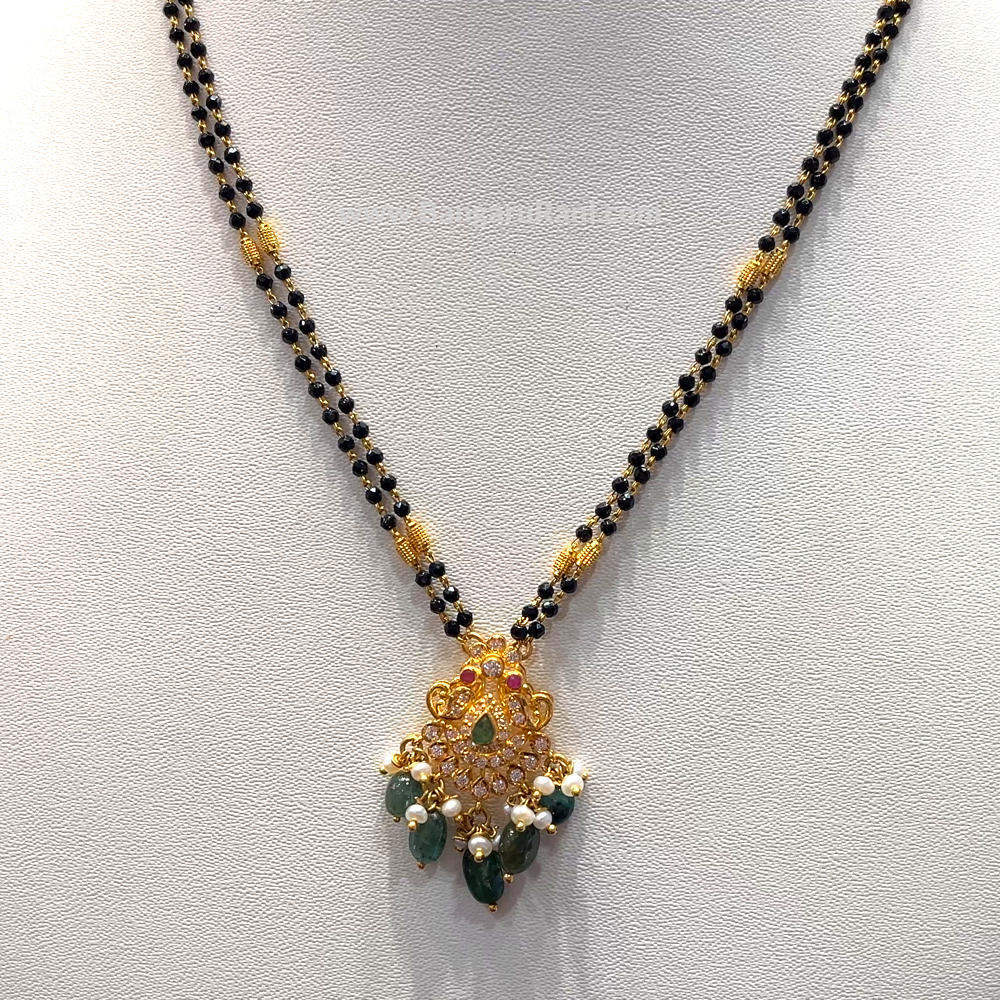 SRI RAM 10.79gms SHORT BLACK BEADS 22K Yellow Gold