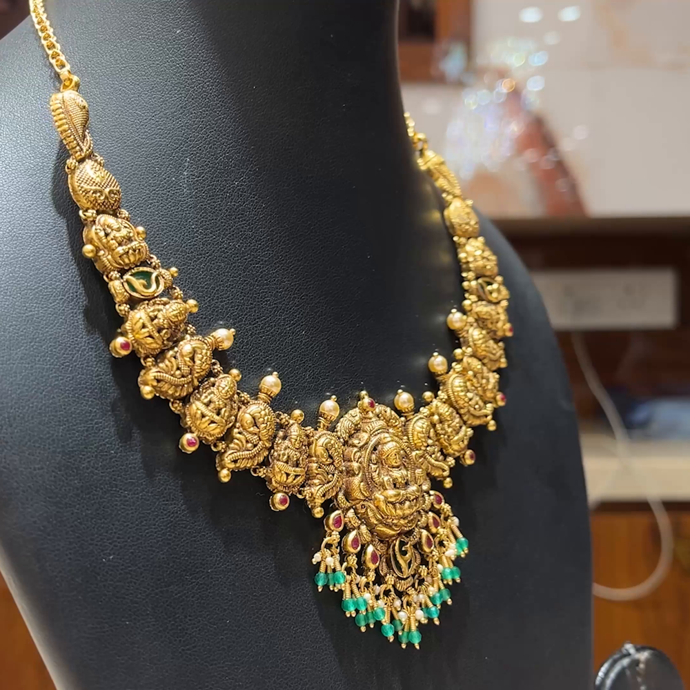 MUKUNDA JEWELLERS 27.542gms NECKLACE 22K Nakshi