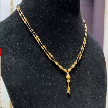 CMR 10.595gms SHORT BLACK BEADS 22K Yellow Gold