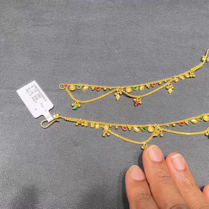 RS BROTHERS 10.2gms Chempasaralu 22K Yellow Gold