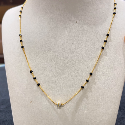 CHANDANA Brothers 4.55gms SHORT BLACK BEADS 22K Yellow Gold
