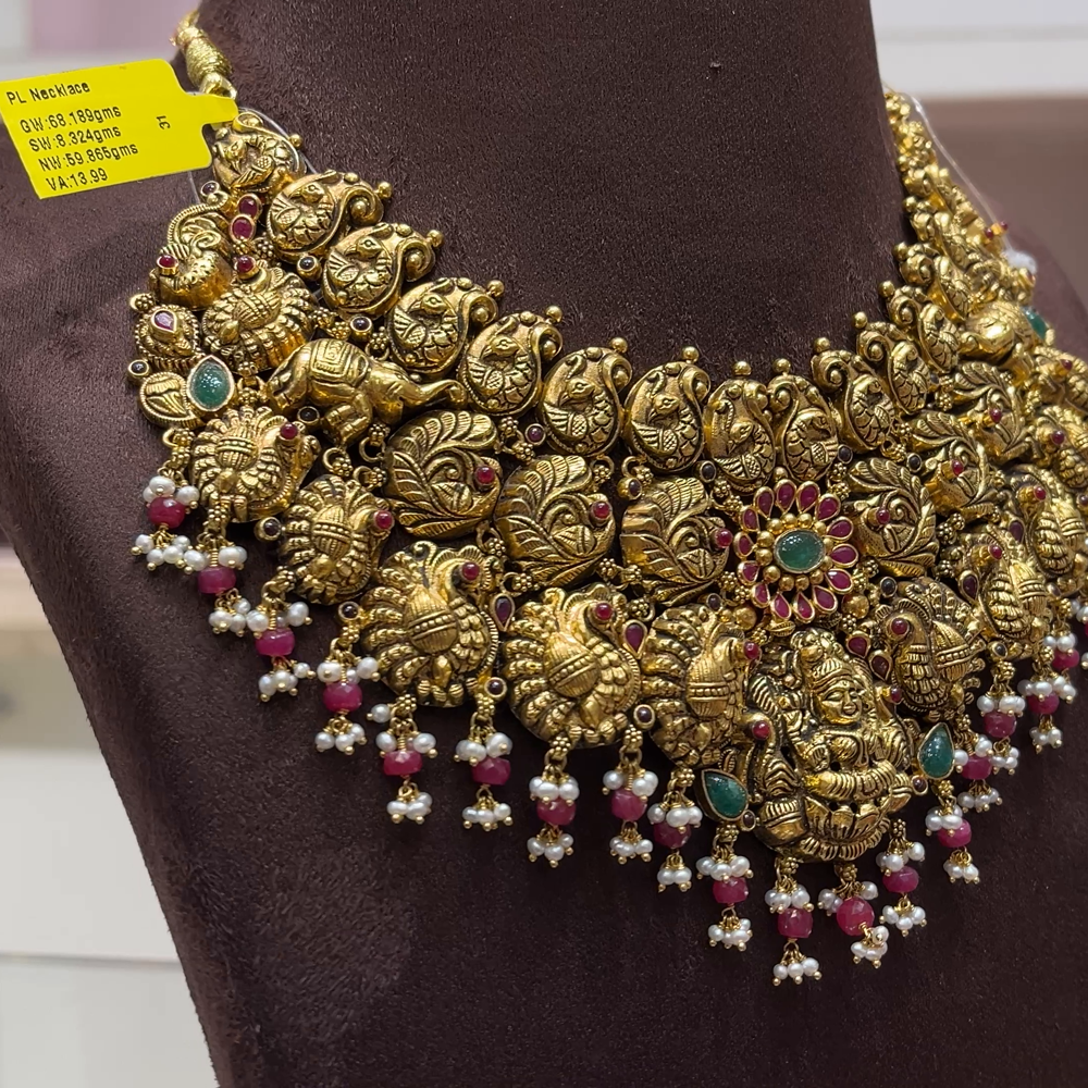 SwarnaKanchi 59.865gms NECKLACE 22K Yellow Gold