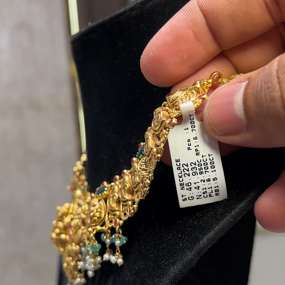 SOUTH INDIA 41.932gms NECKLACE 22K Yellow Gold