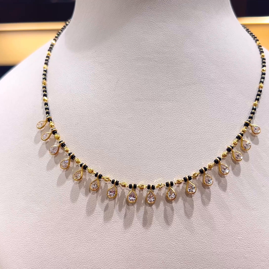 CHANDANA Brothers 5.82gms SHORT BLACK BEADS 22K Yellow Gold