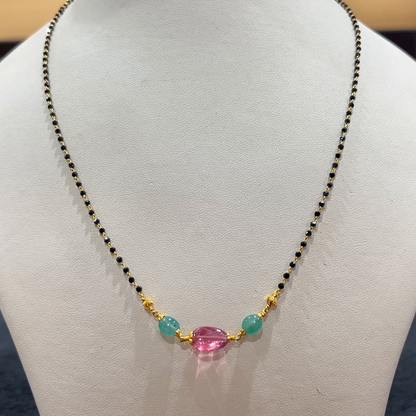 CHANDANA Brothers 3.074gms SHORT BLACK BEADS 22K Nakshi