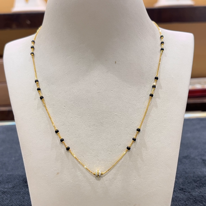 CHANDANA Brothers 4.55gms SHORT BLACK BEADS 22K Yellow Gold