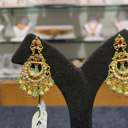 Anu Jewellers 12.86gms EARRINGS 22K Yellow Gold