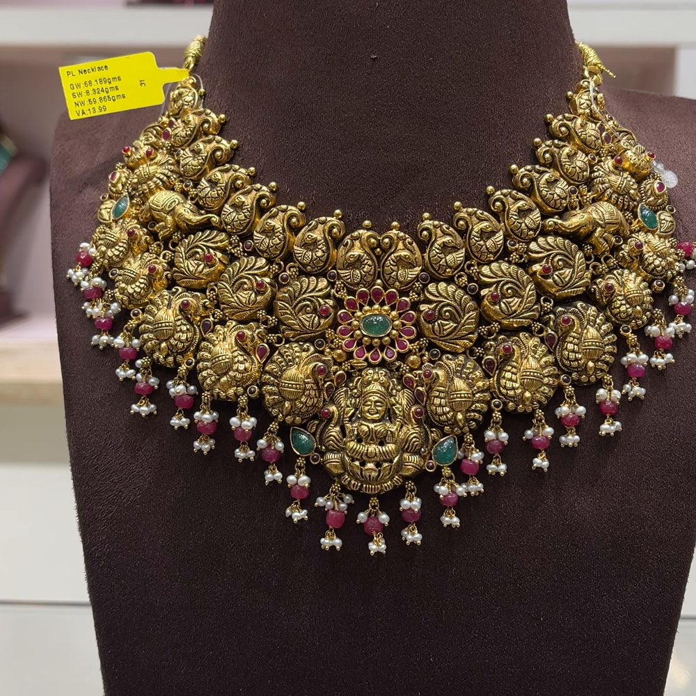 SwarnaKanchi 59.865gms NECKLACE 22K Yellow Gold