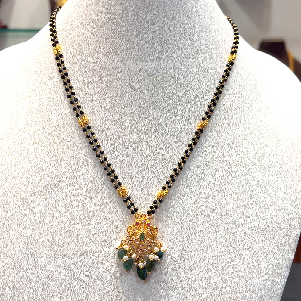 SRI RAM 10.79gms SHORT BLACK BEADS 22K Yellow Gold