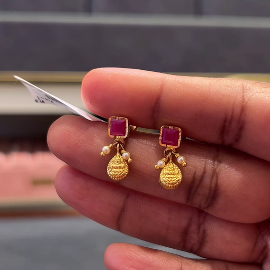 Anu Jewellers 2.336gms EARRINGS 22K Yellow Gold