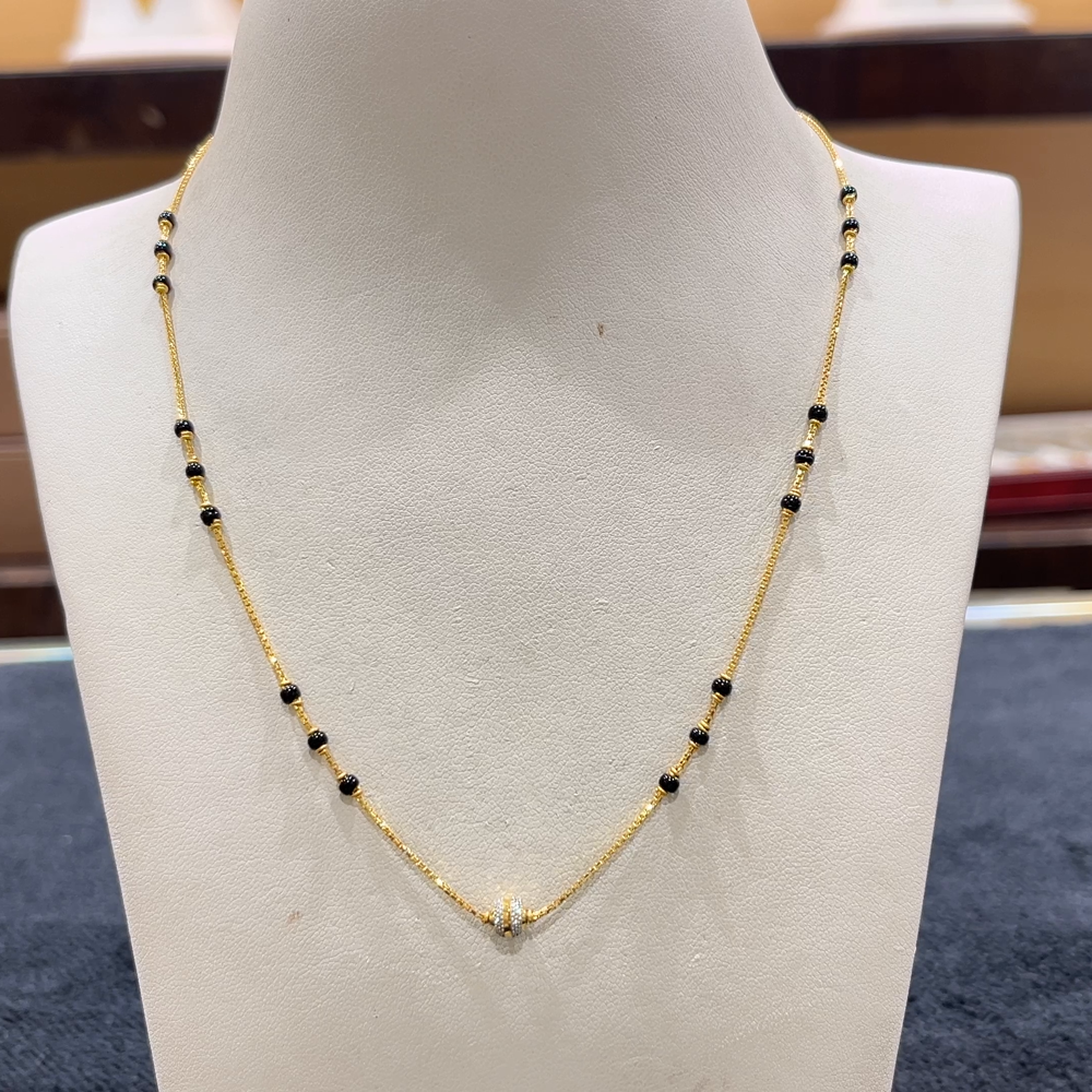 CHANDANA Brothers 4.55gms SHORT BLACK BEADS 22K Yellow Gold