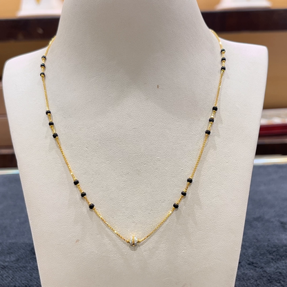 CHANDANA Brothers 4.55gms SHORT BLACK BEADS 22K Yellow Gold