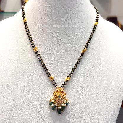 SRI RAM 10.79gms SHORT BLACK BEADS 22K Yellow Gold