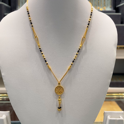 Anu Jewellers 11.465gms SHORT BLACK BEADS 22K Yellow Gold