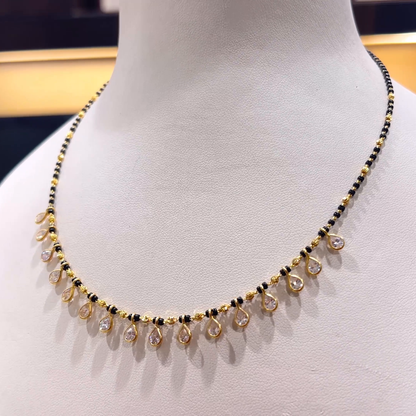 CHANDANA Brothers 5.82gms SHORT BLACK BEADS 22K Yellow Gold