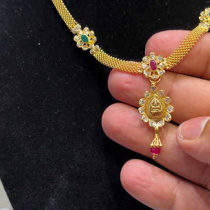 SOUTH INDIA 11.125gms NECKLACE 22K Yellow Gold