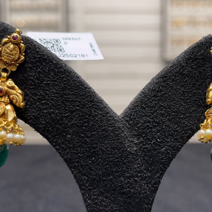 SOUTH INDIA 8.58gms EARRINGS 22K Yellow Gold