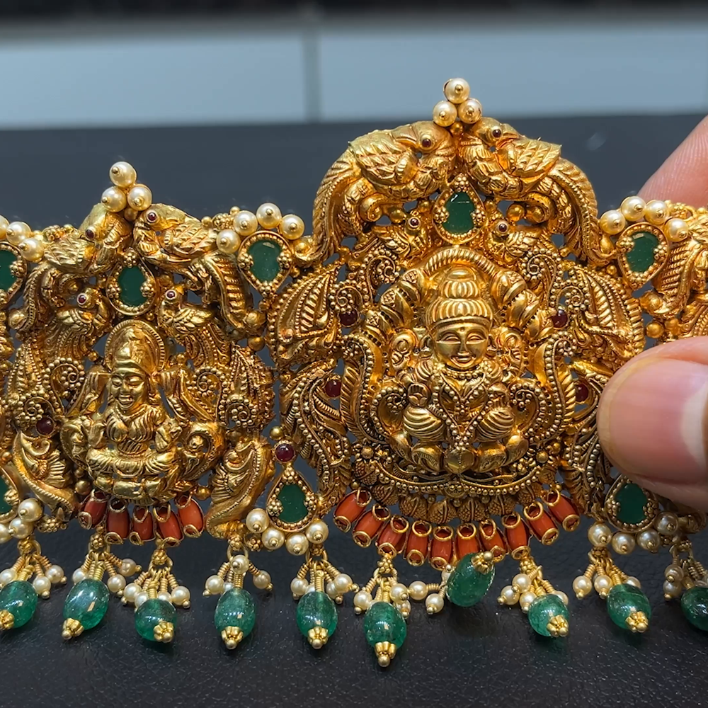 MUKUNDA JEWELLERS 122.792gms VADDANAM 22K Yellow Gold